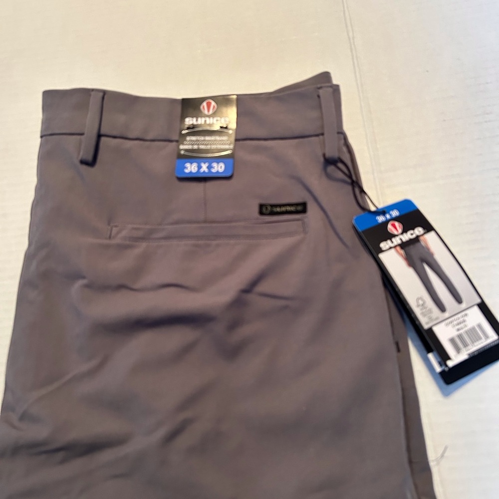 Sunice Charcoal Men's Flat Front Pants